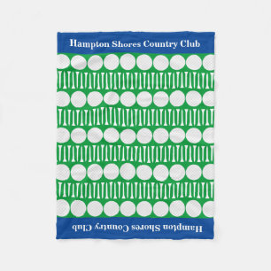 Cobertor De Velo Clube do Campo Golf Cart Blue/Green Fleece Blanket