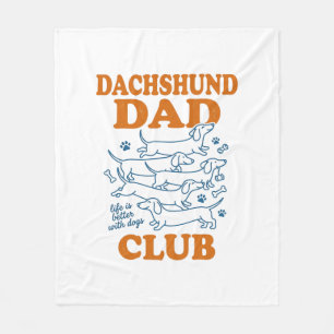 Cobertor De Velo Clube do Papai Dachshund Camisa Vintage de Cachorr
