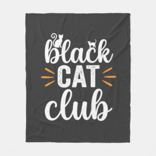 Cobertor De Velo Clube Gato Preto Design de Halloween