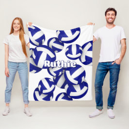 Cobertor De Velo clube real de voleibol azul colorido decote despor