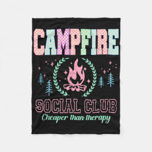 Cobertor De Velo Clube Social da Fogueira de Acampamento Divertido 