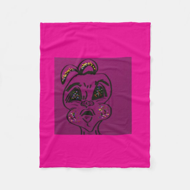 Cobertor De Velo Clueless Bunny Fleece Blanket (Frente)