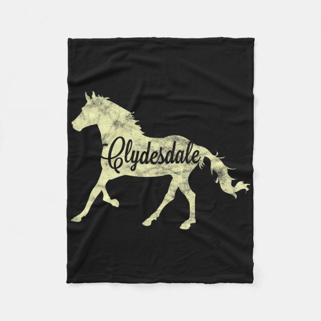 Cobertor De Velo Clydesdale Draft Horse Pun Horseback Gift (Frente)
