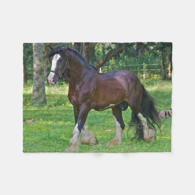 Cobertor De Velo Clydesdale Horse (Frente (Horizontal))