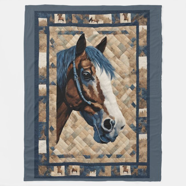 Cobertor De Velo Clydesdale Horse Blanket (Frente)
