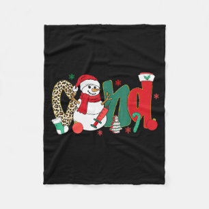 Cobertor De Velo Cna Enfermeira Boneco de Neve Feliz Natal Leopardo