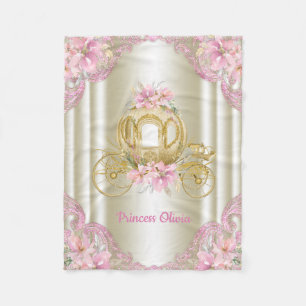Cobertor De Velo Cobertorzinho de Bebê Carruagem Princesa Dourado R
