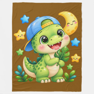 Cobertor De Velo Cobertorzinho de Bebê Dinossauro Brilhante