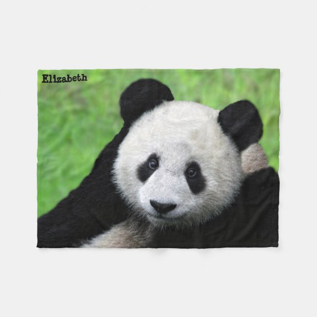 Cobertor De Velo Cobertura bonito da panda gigante (Frente (Horizontal))