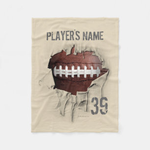 Cobertor De Velo Cobertura branca personalizada futebol rasgada do