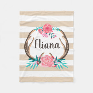 Cobertor De Velo Cobertura chique personalizada do velo dos Antlers