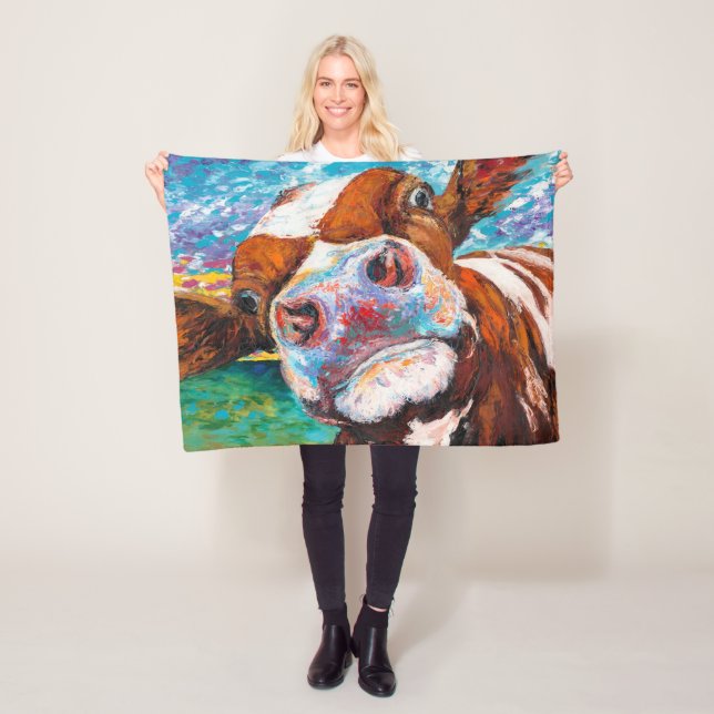 Cobertor De Velo Cobertura curiosa da vaca (In Situ)