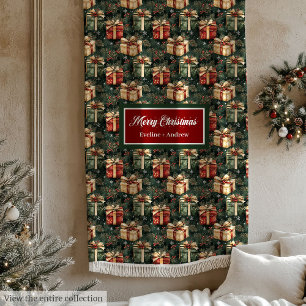 Cobertor De Velo Cobertura de aquarela química com feliz Natal