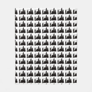 Cobertor De Velo Cobertura de beijo do velo da silhueta do casal do