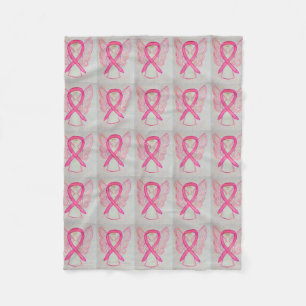 Cobertor De Velo Cobertura de Fita de Aviso do Cancer de Mama Rosa