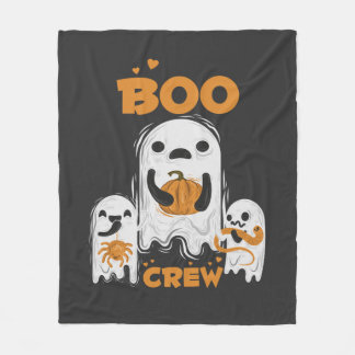 Cobertor De Velo Cobertura de Fleece Boo Crew Fantasma Halloween