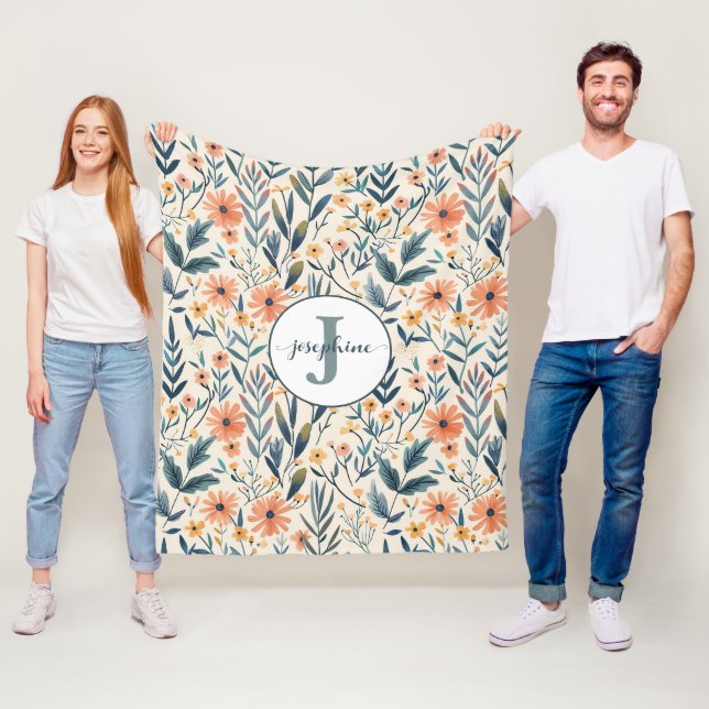 Cobertor De Velo Cobertura de Flor Botânica do Boho Personalizado (In Situ)