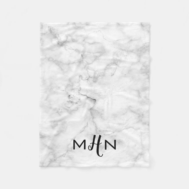 Cobertor De Velo Cobertura DE MÁRMORE do monograma (Frente)