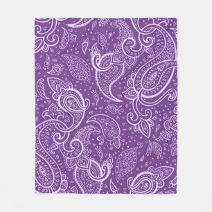 Cobertor De Velo Cobertura de Padrão de Paisley Roxo