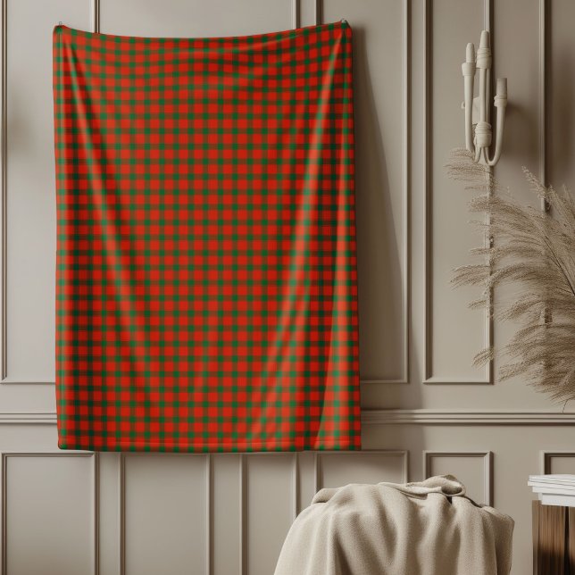 Cobertor De Velo Cobertura de Xadrez Vermelha Vibrante para Estilo  (Vibrant Red Plaid Blanket for Holiday Hearth Style)