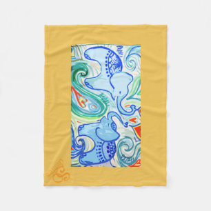 Cobertor De Velo Cobertura do elefante indiano das mamães & do bebê