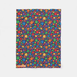 Cobertor De Velo Cobertura do teste padrão de Meeple