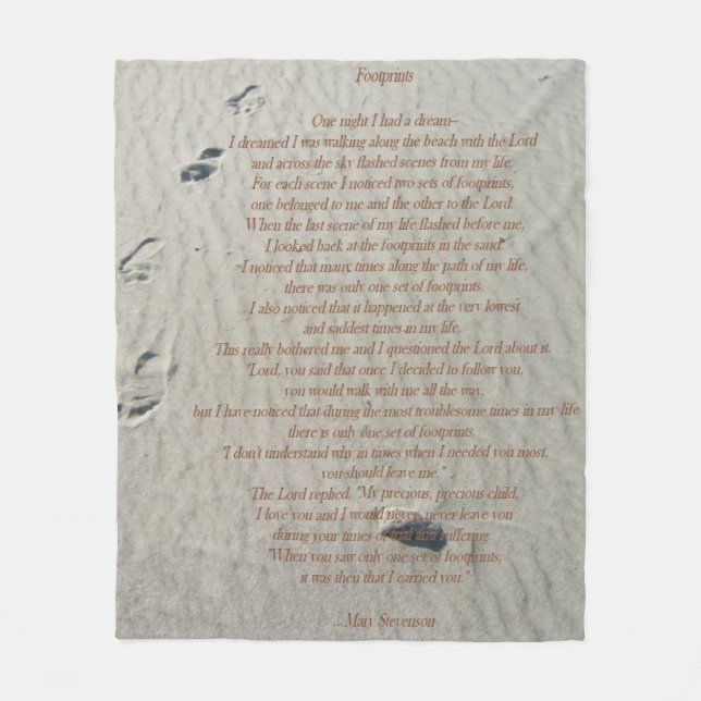 Cobertor De Velo Cobertura do velo das pegadas (Frente)