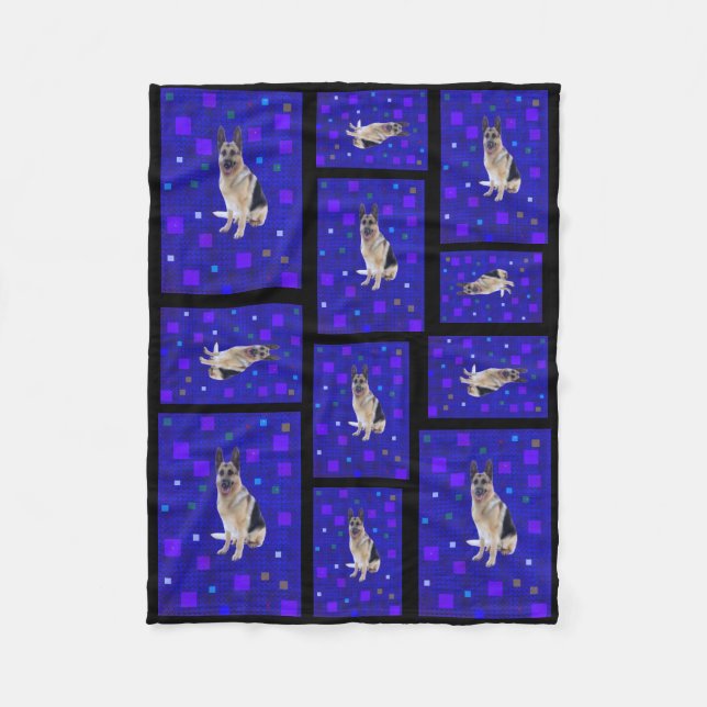 Cobertor De Velo Cobertura do velo do german shepherd (Frente)