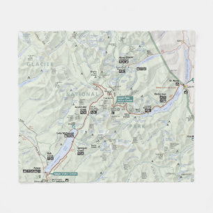 Cobertor De Velo Cobertura do velo do mapa da geleira (Montana)