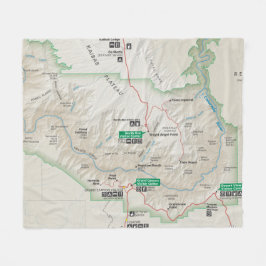 Cobertor De Velo Cobertura do velo do mapa do Grand Canyon