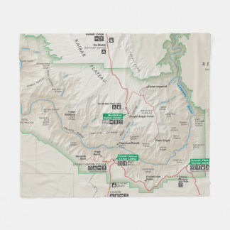 Cobertor De Velo Cobertura do velo do mapa do Grand Canyon