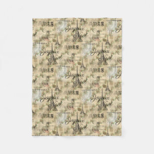 Cobertor De Velo Cobertura do velo do vintage do Natal de Paris