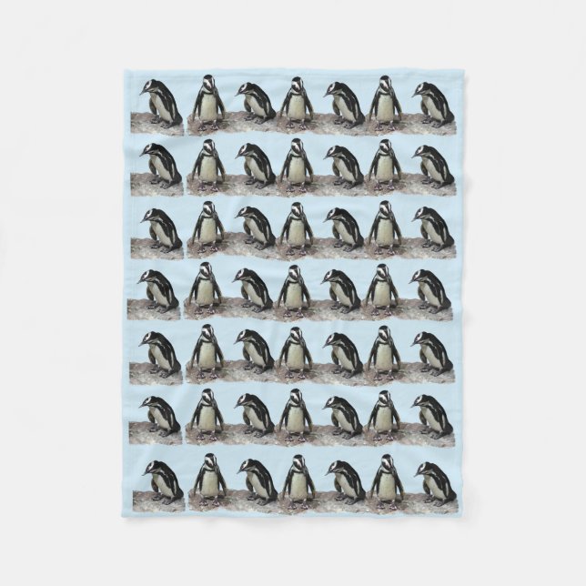 Cobertor De Velo Cobertura do velo dos pinguins (Frente)