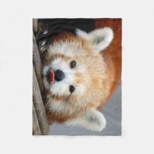 Cobertor De Velo Cobertura do velo/panda vermelha