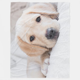 Cobertor De Velo cobertura dourada de Labrador do filhote de