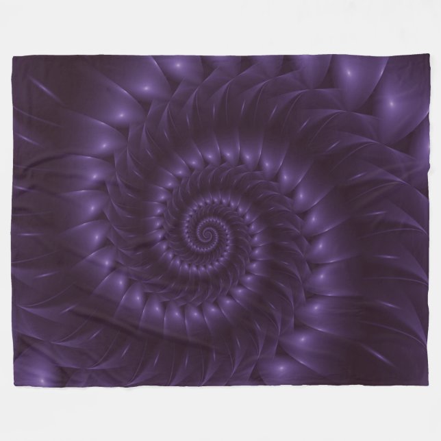Cobertor De Velo Cobertura espiral roxa do Fractal (Frente (Horizontal))