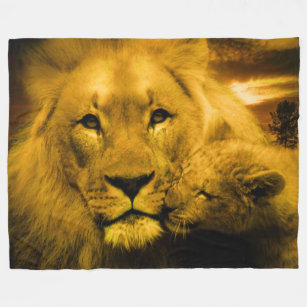 Cobertor De Velo Cobertura feita sob encomenda do leão e do velo de
