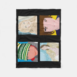 Cobertor De Velo Cobertura feita sob encomenda preta do velo de