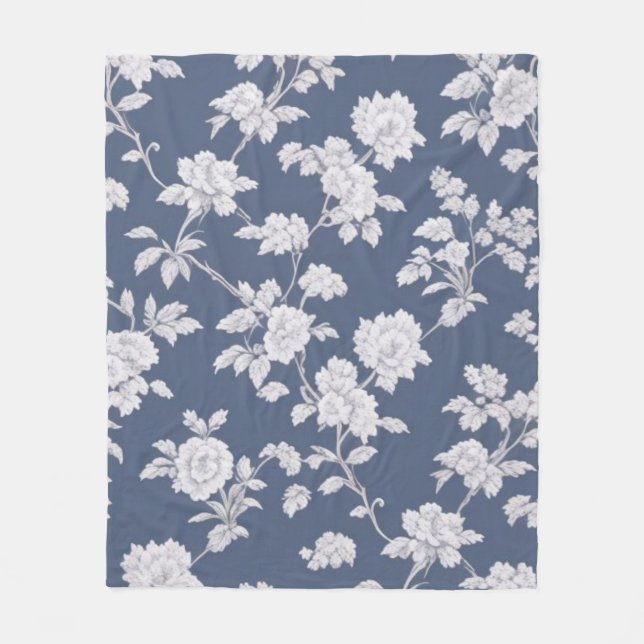 Cobertor De Velo Cobertura floral azul (Frente)