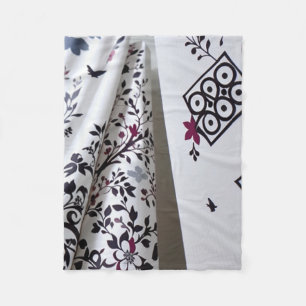 Cobertor De Velo Cobertura floral branca preta