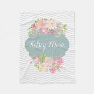 Cobertor De Velo Cobertura floral da aguarela