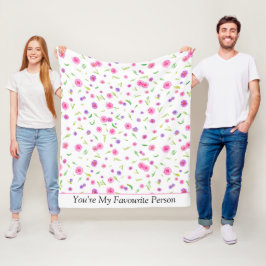 Cobertor De Velo Cobertura Floral de Cores Aquáticas Personalizável