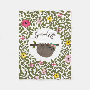 Cobertor De Velo Cobertura floral do velo das meninas das