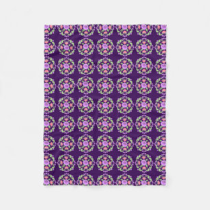 Cobertor De Velo Cobertura Floral Roxo