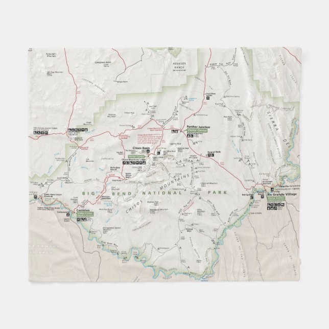 Cobertor De Velo Cobertura grande do mapa da curvatura (Texas) (Frente (Horizontal))