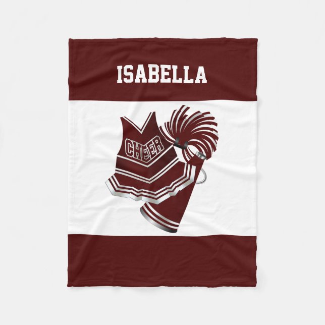 Cobertor De Velo Cobertura marrom do velo do cheerleader (Frente)