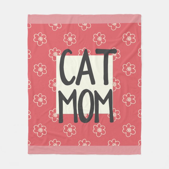 Cobertor De Velo Cobertura média do velo da mamã do gato (Frente)