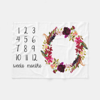 Cobertor De Velo Cobertura mensal do bebê da foto do marco miliário