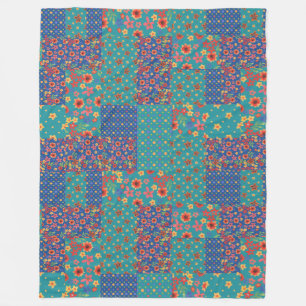 Cobertor De Velo Cobertura nostálgica bonito do velo dos retalhos