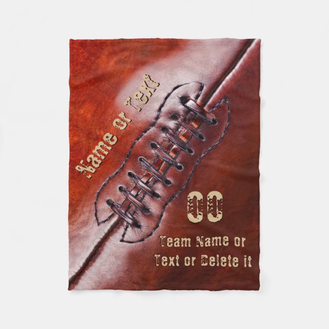 Cobertor De Velo Cobertura personalizada barata do futebol, texto 3 (Frente)